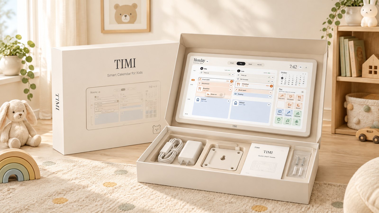 TIMI unboxed with wall bracket